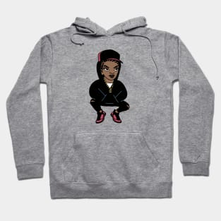 Cool Old School Hip Hop Girl Cartoon Hoodie